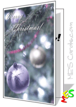 Christmas ornaments, Christmas tree, printable card