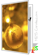 photo card, Christmas ornament, gold