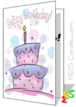 birthday card with cake