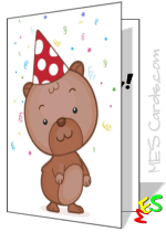 cute card with bear cub