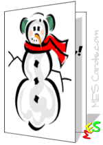 snowman card cover
