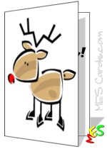 reindeer card template
