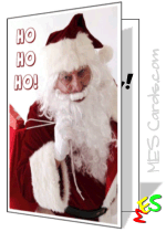 ho ho ho, printable Santa card