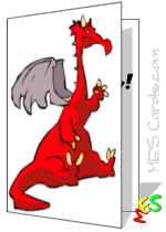 cool dragon card template