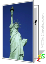 printable card, Statue of liberty close-up photo