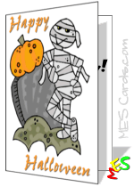 mummy card template