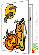 cute jack o' lantern card template