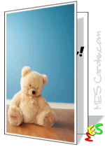 teddy bear card to print