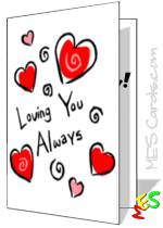 loving you always, hearts, greeting card