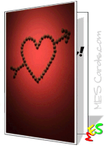 cupid heart, chocolate kisses, arrow